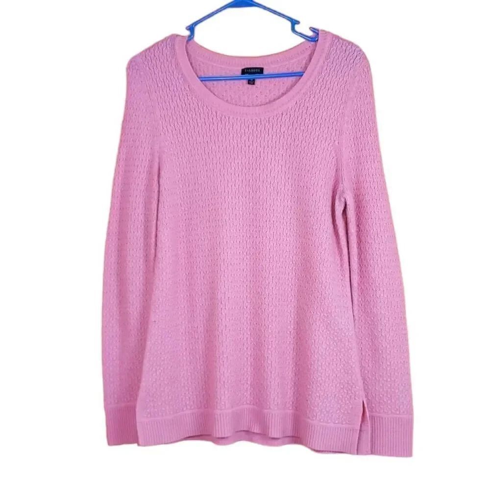 Talbots pink lambswool blend sweater.size M